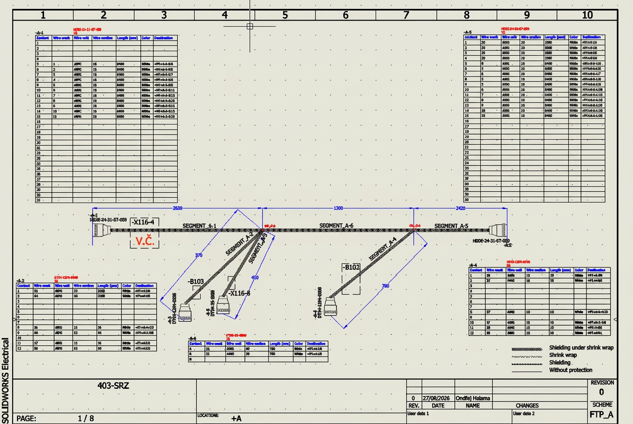 Harness design drawing